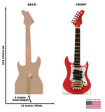 Red Electric Guitar Life-size Cardboard Cutout #5240 Gallery Image