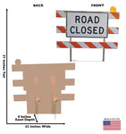 Road Closed Sign Life-size Cardboard Cutout #5247