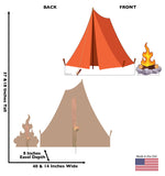 Tent and Campfire Life-size Cardboard Cutout #5263 Gallery Image
