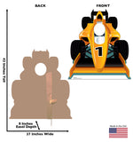 Yellow Race Car Place your face Life-size Cardboard Cutout #5312 Gallery Image