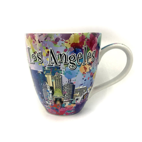 Big Color Los Angeles graffiti with Downtown buildings Coffee Mug