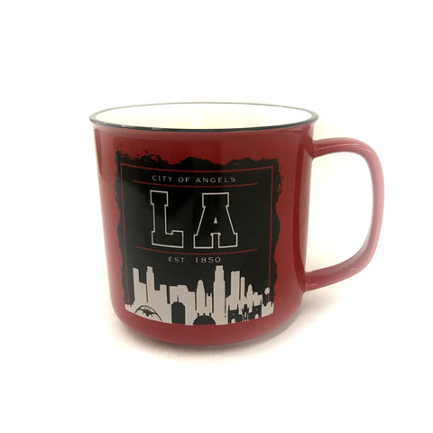City of LA Est, 1850 Los Angeles Red Mug Coffee Mug