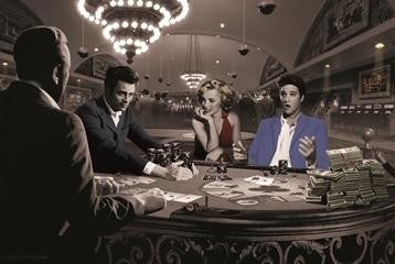 Royal Flush Marilyn, Elvis, Dean, Bogart Poster
