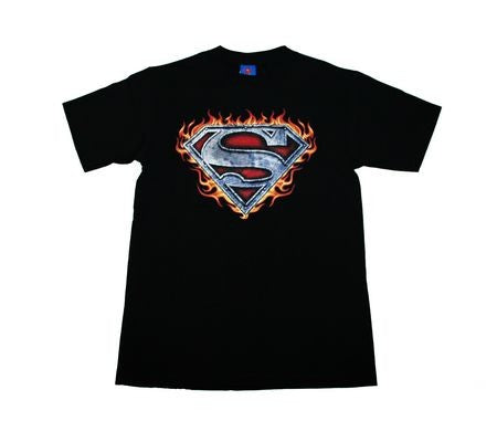 Superman Flames logo T-shirt