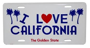 I Love California License Plate