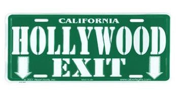 Hollywood Exit License Plate