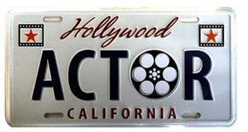 Actor license plate