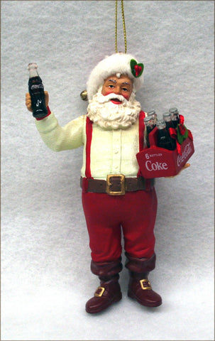Santa Claus with Coca-Cola Bottle Christmas Ornament