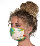 Re-usable Washable Designer Fabric Women's Face Covering Mask, Decorative Floral Patterns, 3 Pack Gallery Image