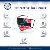 Re-usable Washable Designer Fabric Women's Face Covering Mask, Designer Floral Patterns, 3 Pack Gallery Image
