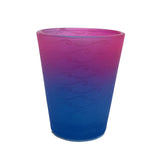 California Frosted Pink And Purple Shot Glass with a Dolphin. Gallery Image