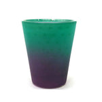 Hollywood Frosted Green purple Shot Glass with a white Star