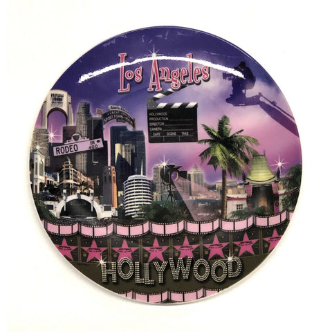 Hollywood and Los Angeles purple Walk Of Fame Decorative Plate