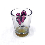 Flip flaps, Hollywood CA Clear Shot Glass