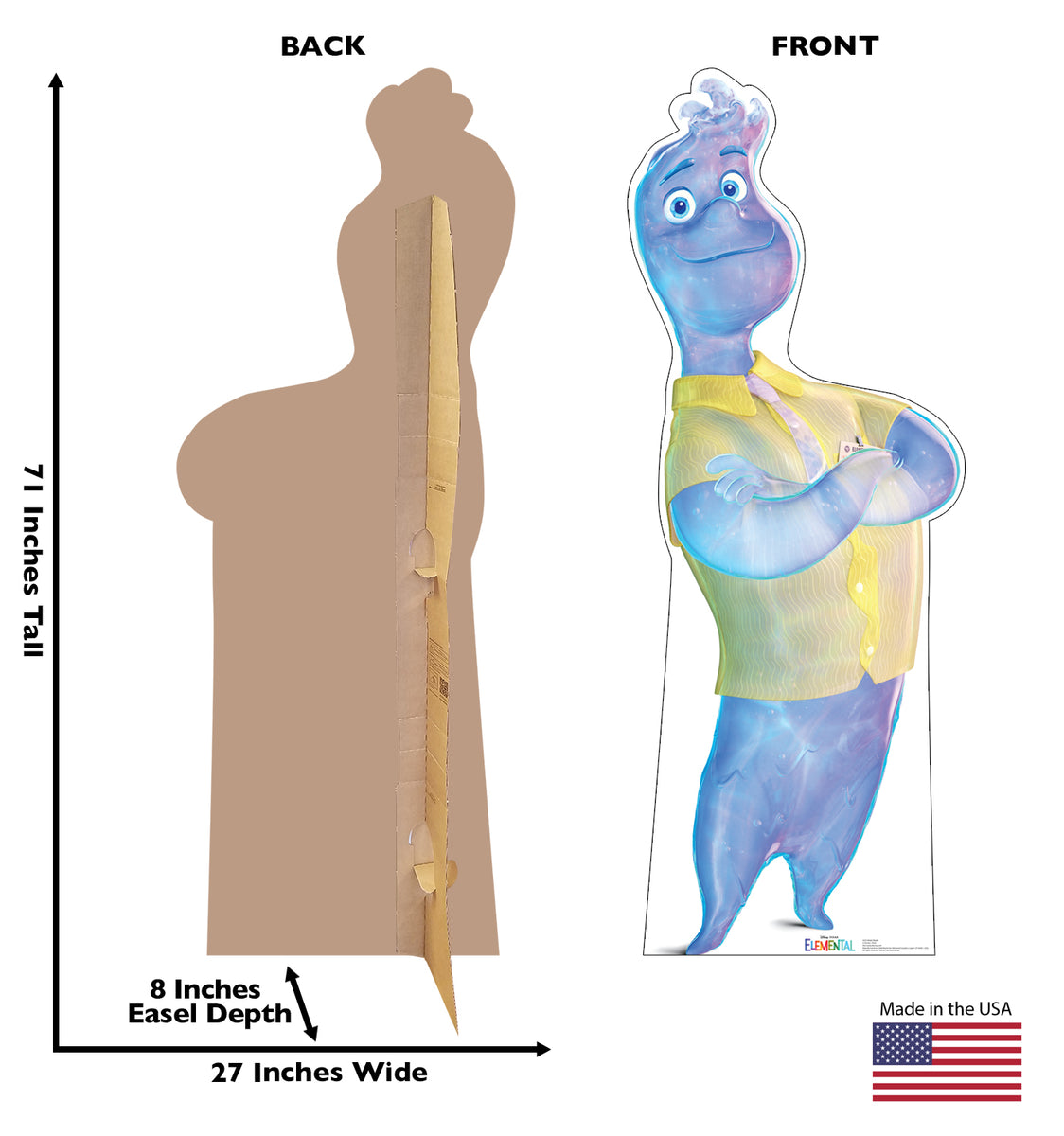 Wade Ripple Movie Elemental Life-size Cardboard Cutout #5020 ...