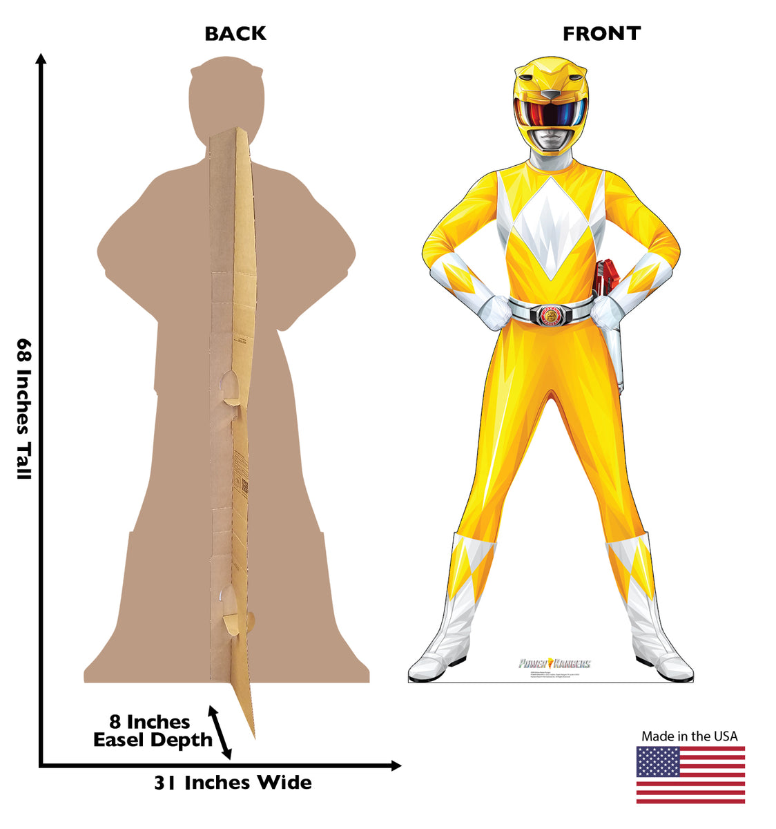Yellow Power Ranger Life-size Cardboard Cutout #5099 – ThisisHollywood