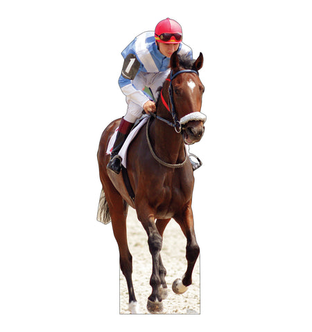 Horse and Jockey Life-size Cardboard Cutout #5169