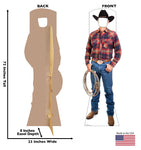 Cowboy with Rope Life-size Place your face Cardboard Cutout #5198