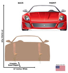 Red Sports Car Place your face Life-size Cardboard Cutout #5311