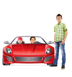 Red Sports Car Place your face Life-size Cardboard Cutout #5311 Gallery Image
