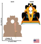 Yellow Race Car Place your face Life-size Cardboard Cutout #5312