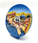 Historic Route 66 - 4" plate  free standing