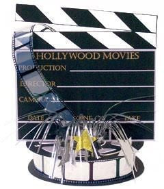 Hollywood 3-D Clapboard & Reel Centerpiece