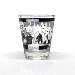 Clear Black and Gold Hollywood Shotglass