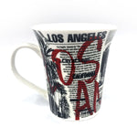 Los Angeles black and white newspaper Latte Mug