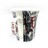 Los Angeles black and white newspaper Latte Mug Gallery Image