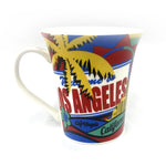 Los Angeles Colorful Latte Mug with icons