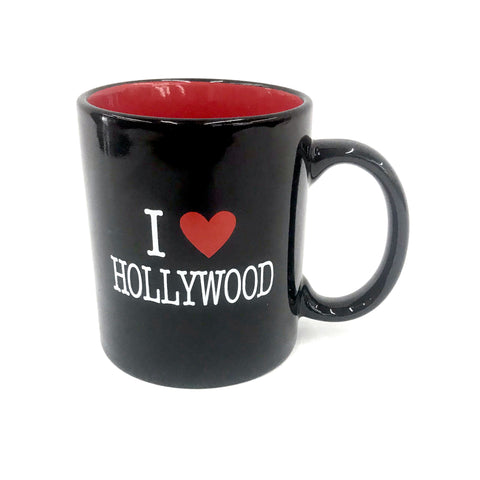 I Love Hollywood Black and Red Mug
