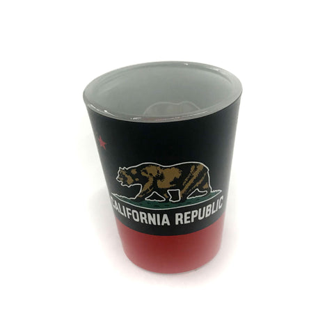California Republic Black and Red Shot Glass