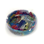 Color Los Angeles graffiti with Downtown buildings Ashtray