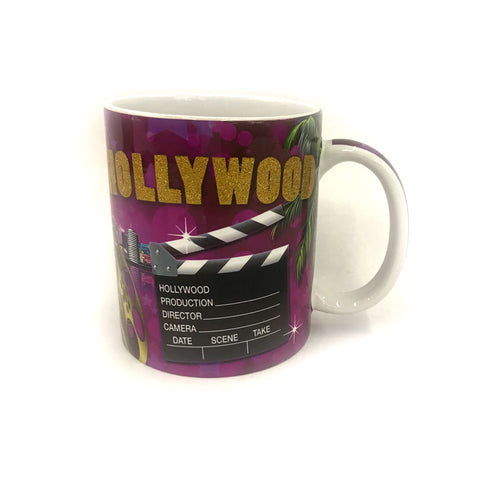 Hollywood Home of the stars with Hollywood icons Coffee mug