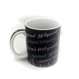 LALA LAND Hollywood black coffee mug Writing variations Gallery Image
