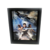 Star Wars TLJ Trio Panels 8x10 3d Shadowbox Gallery Image