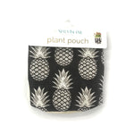 Plant Pouch Black and White Pineapples