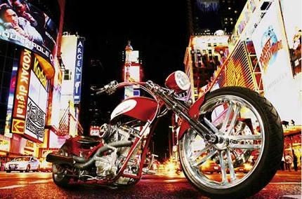 Midnight Rider Motorcycle Poster