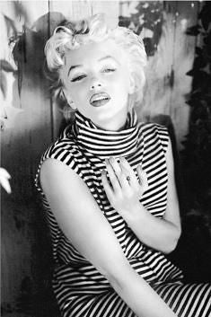 Marilyn Monroe, Striped Shirt Poster