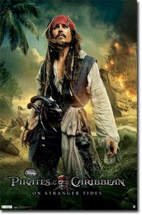 Jack Sparrow of Pirates of the Caribbean Movie Poster