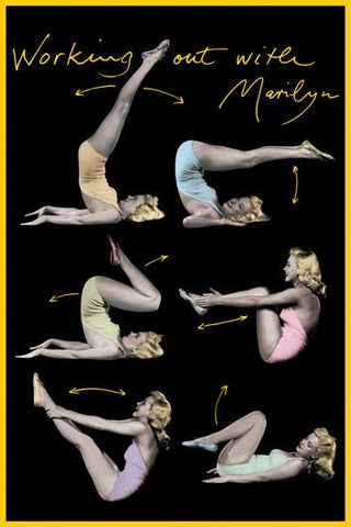 Marilyn Monroe Exercise Poster