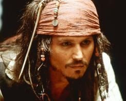 Johnny Depp from "Pirates of the Caribbean 2"