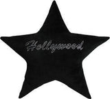 Hollywood Star Studded Plush Pillow - Black Gallery Image