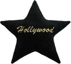 Hollywood Star Plush Pillow - Black