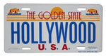 Hollywood, The Golden State License Plate