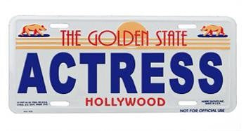 Actress License Plate