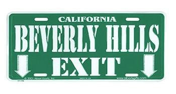 Beverly Hills Exit License Plates