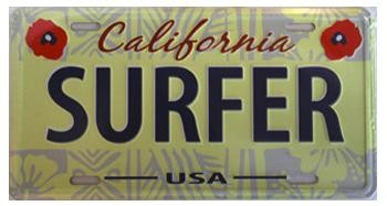 Surfer License plate