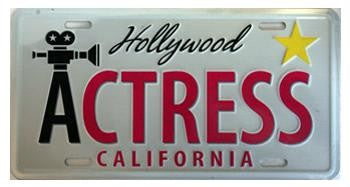Actress License plate